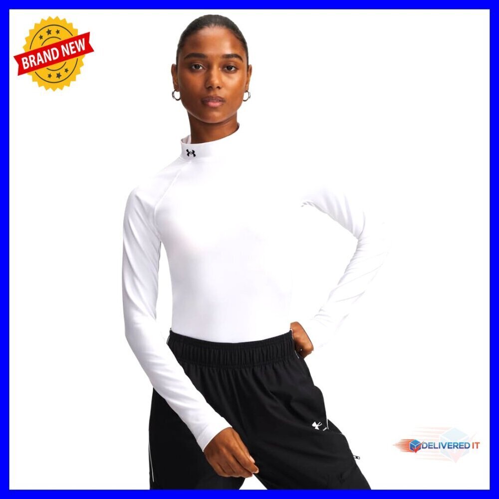 Fitted Long Sleeve Active Tee with Mock Neck, Dual-Layer Fabric